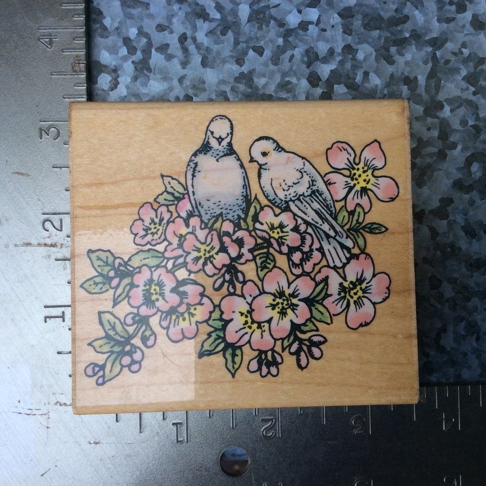 Penny Black Floral Doves 1998